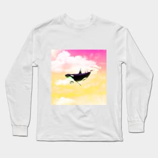 WHALE SWIMMING IN THE SKY Long Sleeve T-Shirt